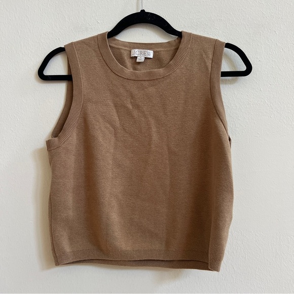 J. CREW Sweater shell in TENCEL lyocell blend  BX472 Camel - Picture 4 of 5